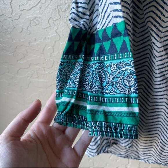 Lucky Brand‎ Chevron Green Paisley Blouse - Picture 6 of 6